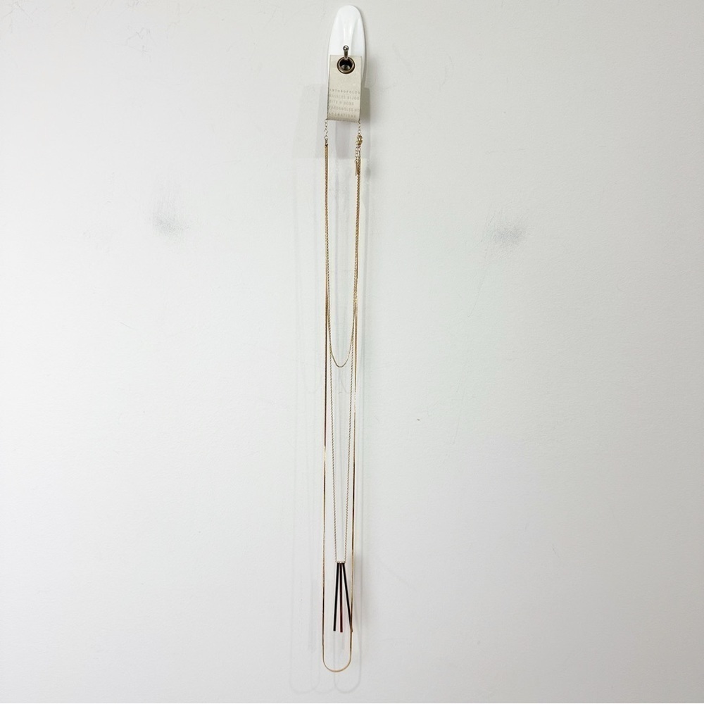 Anthropologie Serefina Triple Layer Necklace Gold